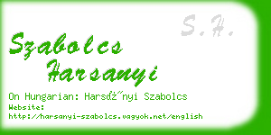 szabolcs harsanyi business card